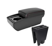 AESRTMJ For BYD F0 Armrest Box Interior Car Armrest Center Storage Box USB And Cup Hole(A1 Black red NO USB)