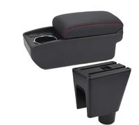 AESRTMJ For C&hevrolet For Spark Armrest Box For C&hevrolet For Spark 3 III For Aveo T200 Car Armrest Storage Box Cup Holder(B1 Black red 6USB)