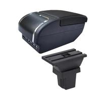 AESRTMJ For C&hevrolet For Tracker Holden For Trax 2013 2014 2015 2016 2017 2018 2019 2020 Car Armrest Box Car Arm Storage Box Accessories(E black line 9USB)