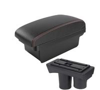 AESRTMJ For Citroen C2 2003 2004 2005 2006 2007 2008 2009 Armrest Storage Box Interior Accessories With USB(A1 Black red NO USB)