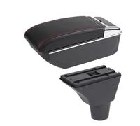AESRTMJ For Citroen C3 C4 Armrest Box Storage Box Interior Dedicated Retrofit Parts(B red line NO USB)