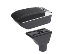 AESRTMJ For Citroen C3 C4 Armrest Box Storage Box Interior Dedicated Retrofit Parts(B white line NO USB)