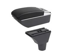 AESRTMJ For Citroen C3 C4 Armrest Box Storage Box Interior Dedicated Retrofit Parts(D black line 7USB)