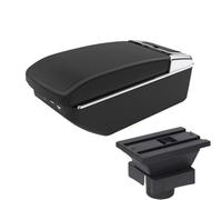AESRTMJ For Citroen For Sega Car Armrest Box Interior Modification Super Large Storage Space With USB(A2 Black line7 USB)