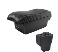 AESRTMJ For Daihatsu For Sirion 2020 Armrest Interior Center Console Storage Box Arm Rest Accessories Parts(B3 Black white 3USB)