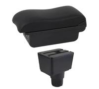 AESRTMJ For F&ord For Ecosport 2018 2019 2020 2021 Armrest Box Leather Arm Rest Center Console Storage USB Interface(C2 Black Line)