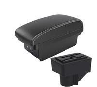 AESRTMJ For F&ord For Fiesta Armrest Box For F&ord For Fiesta 3 Car Armrest 2011 2012 2013 2014-2018 Car Storage Box(B3 Black white 3USB)
