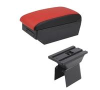 AESRTMJ For F&ord For Fiesta Armrest Box For F&ord For Fiesta Mk5 Car Armrest Box Central Storage Box(C5 black border 7USB)