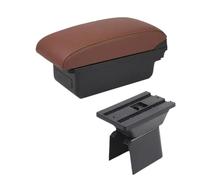 AESRTMJ For F&ord For Fiesta Armrest Box For F&ord For Fiesta Mk5 Car Armrest Box Central Storage Box(A6 brown No USB)