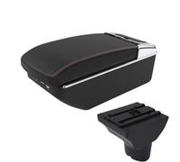 AESRTMJ For Hyundai I20 2012 Car Armrest Box Interior Parts Retrofit Parts Storage Box Car Accessorie(A1 Black red 7USB)