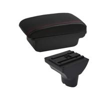 AESRTMJ For Hyundai I20 Armrest Box Center Storage Box Interior Dedicated Retrofit Parts Car Accessories(A1 Black red NO USB)