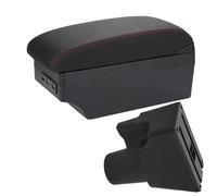 AESRTMJ For Kia For Picanto Central Armrest Box For Kia For Picanto For 3X-Line Armrest Box Interior Retrofit Parts(A1 Black red 7USB)