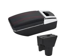 AESRTMJ For Kia For Picanto For Picanto For 3X-Line Car Armrest Interior Details Retrofit Parts Storage Box(A1 Black red NO USB)