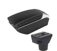 AESRTMJ For KIA For Rio 2 2006 2007 2008 2009 2010 2011 Car Armrest Box Accessories Interior Storage Box Retrofit(Black red 7 USB)