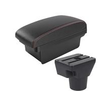 AESRTMJ For KIA For Rio 2 Armrest Box For KIA For Rio 2006 2007 2008 2009 2010 2011 Car Central Armrest Box(A1 Black red NO USB)