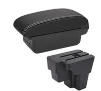 AESRTMJ For KIA For RIO Armrest Box For KIA For STONIC For KIA Rio Lx For Cerato Car Armrest Retrofit Part Storage Box Car Accessorie South America(B3 Black white 3USB)