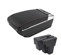 AESRTMJ For KIA For RIO For STONIC or Rio Lx Cerato Car Armrest Retrofit Part Storage Box(A1 Black red 7USB)