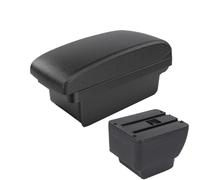AESRTMJ For MAZDA 2 Armrest For MAZDA 2 Demio Car Armrest Box Retrofit Parts Storage Box(A2 black line No USB)