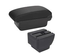 AESRTMJ For MAZDA 2 Armrest For MAZDA 2 Demio Car Armrest Box Retrofit Parts Storage Box Central Armrest Box(C2 Black line NO USB)