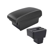 AESRTMJ For Mazda 2 III (DJ) 2014 2015 2016 2017 2018 2019 2020-2024 Car Armrest Box Storage Box Interior Central Armrest Box(B3 Black white 3USB)