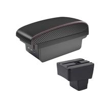 AESRTMJ For Mazda CX-3 Armrest Retrofit For Mazda 2 Skyactiv Version For Cx3 CX-3 2018 2019 2020 Car Armrest Storage Box Charging USB(B1 red line 3USB)
