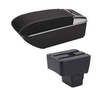 AESRTMJ For Mazda CX-3 Armrest Retrofit For Mazda 2 Skyactiv Version For Cx3 CX-3 Car Armrest Storage Box Car Accessories Charging With USB(D3 Black white NoUSB)