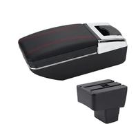 AESRTMJ For Mazda CX-3 Armrest Retrofit For Mazda 2 Skyactiv Version For Cx3 CX-3 Car Armrest Storage Box(A1 Black red NO USB)