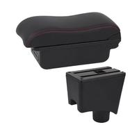 AESRTMJ For N&issan For Almera G15 Car Armrest Box Storage Box Interior Details Car Accessories(B1 red line 3USB)
