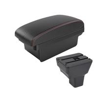 AESRTMJ For N&issan For Kicks Car Armrest Box 2016-2021 Interior Parts Retrofit Parts Center Storage Box USB Interface(A1 Black red NO USB)