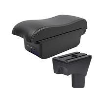 AESRTMJ For N&issan For Sunny Armrest Box For N&issan For March For Micra K13 2010-2022 Car Armrest Arm Storage Box(B3 Black white 3USB)