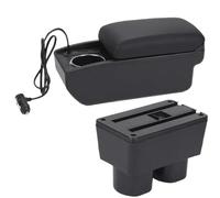 AESRTMJ For N&issan For Tiida C11 Armrest Box For N&issan For Tiida For Latio For Sylphy Car Armrest Storage Box Cup Holder(A2 Fast charging)