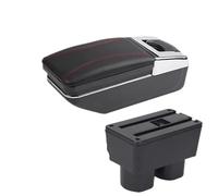 AESRTMJ For N&issan For Tiida C11 Armrest Box For N&issan For Tiida For Latio For Sylphy Car Armrest Box Interior Central Armrest Box(A red line NO USB)