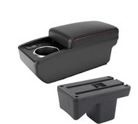 AESRTMJ For Perodua For Axia 2023 Car Dedicated Armrest Box Storage Box Center Console Modified Car Accessories(B1 Red line 6 usb)