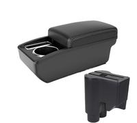 AESRTMJ For Perodua For Myvi 2014-2016 Car Armrest Box Dual Layer Central Store Content Box With Cup Holder USB(A2 black line No USB)