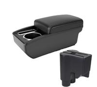 AESRTMJ For Perodua For Myvi 2014-2016 Car Armrest Box Dual Layer Central Store Content Box With Cup Holder USB(A3 white line No USB)