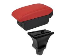 AESRTMJ For Peugeot 108 Armrest Box Central Storage Box Dedicated With USB Car Accessories(B1 red 3USB)