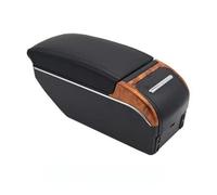 AESRTMJ For Peugeot 206 207 Armrest Box Elbow Rest Center Console Car Retrofit Parts Storage Accessories Interior USB Interface(A-Black black line)