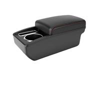 AESRTMJ For Peugeot 207 Armrest Box For Peugeot 207 Car Armrest Box Central Storage Box Interior Retrofit Car Accessories(B1 Black line NO USB)