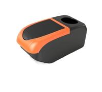 AESRTMJ For Peugeot 207 Car Armrest Box Central Storage Box Interior Retrofit Car Accessories(B2 Orange frame 6USB)