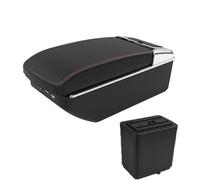 AESRTMJ For Peugeot For Partner Tepee Car Armrest Box Retrofit Storage Box Car Accessories(A1 Black red 7USB)