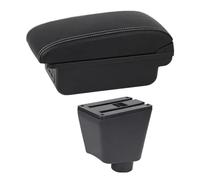 AESRTMJ For R&enault For Clio 4 Armrest For R&enault For Captur For Clio 3 III IV Car Armrest Box Car Storage Box Cup Holder Ashtray(C1 White Line)