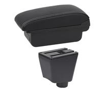 AESRTMJ For R&enault For Clio 4 Armrest For R&enault For Captur For Clio 3 III IV Car Armrest Box Car Storage Box Cup Holder Ashtray(B1 White Line)