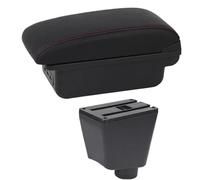 AESRTMJ For R&enault For Clio 4 Armrest For R&enault For Captur For Clio 3 III IV Car Armrest Box Car Storage Box Cup Holder Ashtray(C1 Red Line)