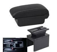 AESRTMJ For R&enault For Clio 5 Armrest Box Central Storage Box Retrofit Interior Car Accessories(B style white line)