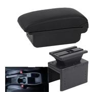 AESRTMJ For R&enault For Clio 5 Armrest Box Central Storage Box Retrofit Interior Car Accessories(B style black line)