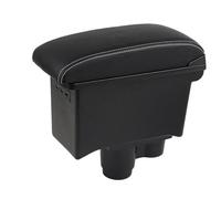 AESRTMJ For R&enault For Duster For Dacia For Duster 2019 2020 2021 2022 Armrest Box Center Console Storage Box Decoration Accessories Leather(B3 Black white 3USB)