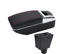 AESRTMJ For R&enault For Logan 2 Armrest For Dacia For Logan 2 For Dokker For Sandero 2 Car Armrest Box(A1 Black red NO USB)