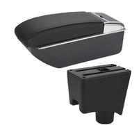 AESRTMJ For R&enault For Sandero For Logan 2 For Dacia Car Armrest Box Storage Box Car Accessories(D2 Black line No USB)