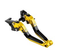 AESRTMJ for Suzuki GSX-R 600 GSX-R750 2006-2017 GSX-R1000 2009-2015 Motorcycle Foldable Adjustable Brake Clutch Levers(Gold Black)