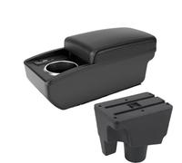 AESRTMJ For Toyota For Aqua Armrest Box For Toyota For Prius C Aqua Car Armrest Storage Box Retrofit Parts(B2 Black line 6USB)